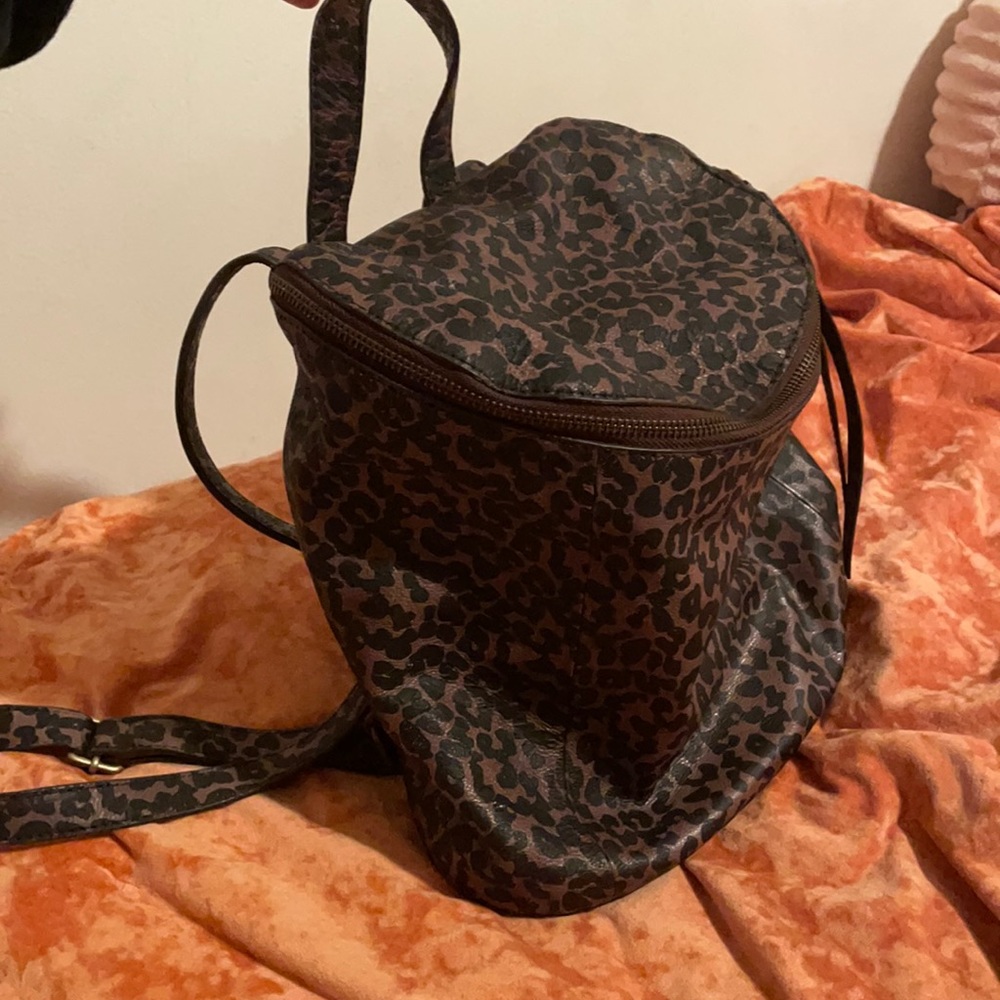 Frye Leopard Leather Backpack
